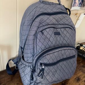 Vera Bradley Quilted Slate Gray Backpack